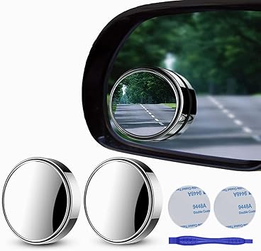 2Pcs 360 Degree Blind Spot Mirror For Car and Motorcycle Side Mirror Wide Angle Round Small Round Side Blindspot Mirror